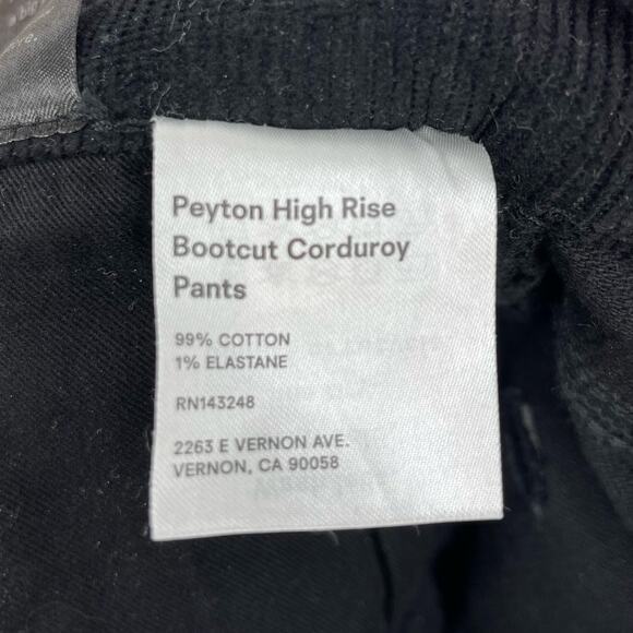 Reformation | Peyton High Rise Bootcut Corduory Pants in Black 27 - Picture 10 of 11
